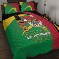 St Kitts and Nevis Sugar Mas Quilt Bed Set Caribbean Masquerade Flag Color - Wonder Print Shop