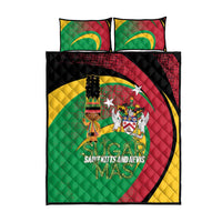 St Kitts and Nevis Sugar Mas Quilt Bed Set Caribbean Masquerade Flag Color - Wonder Print Shop