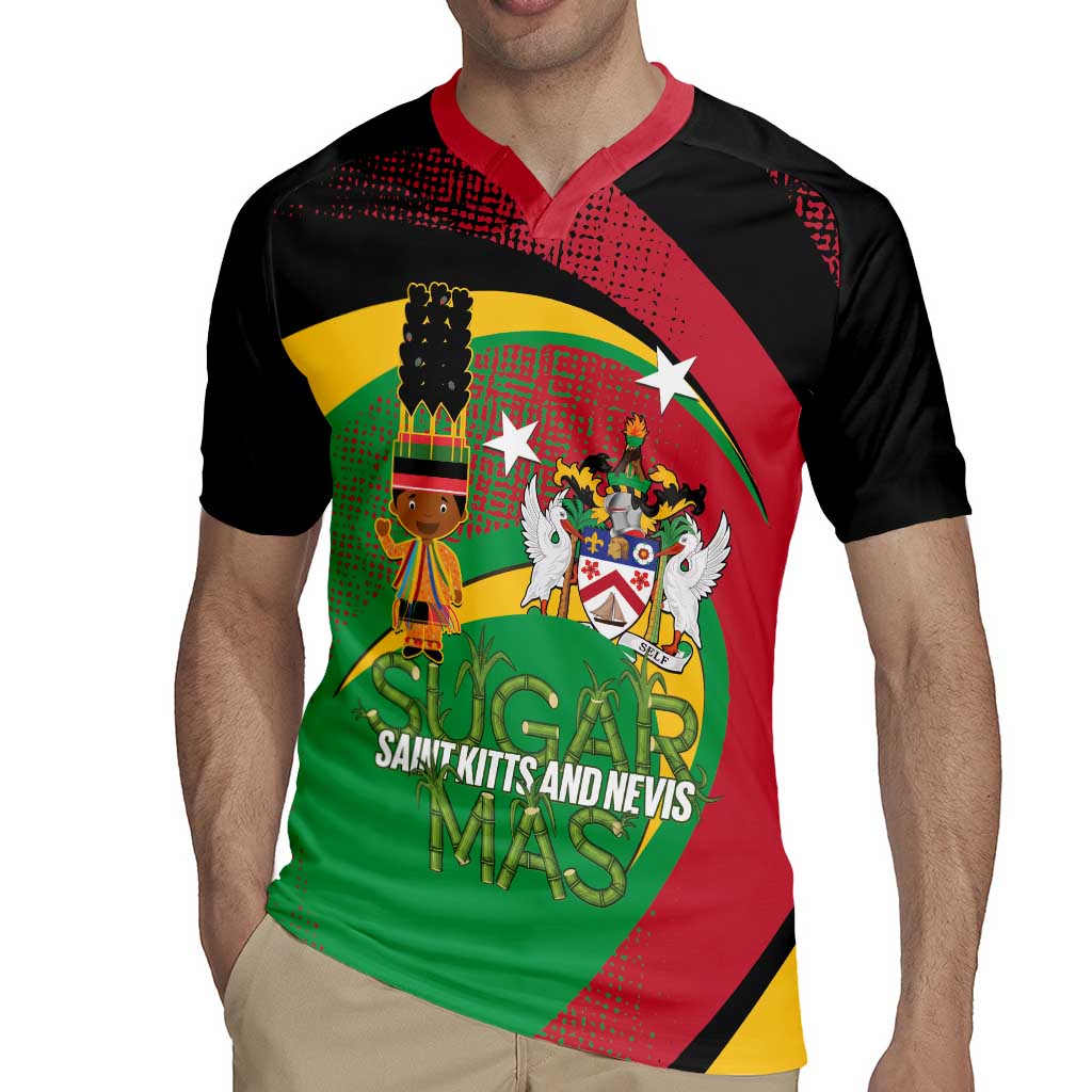 St Kitts and Nevis Sugar Mas Rugby Jersey Caribbean Masquerade Flag Color - Wonder Print Shop