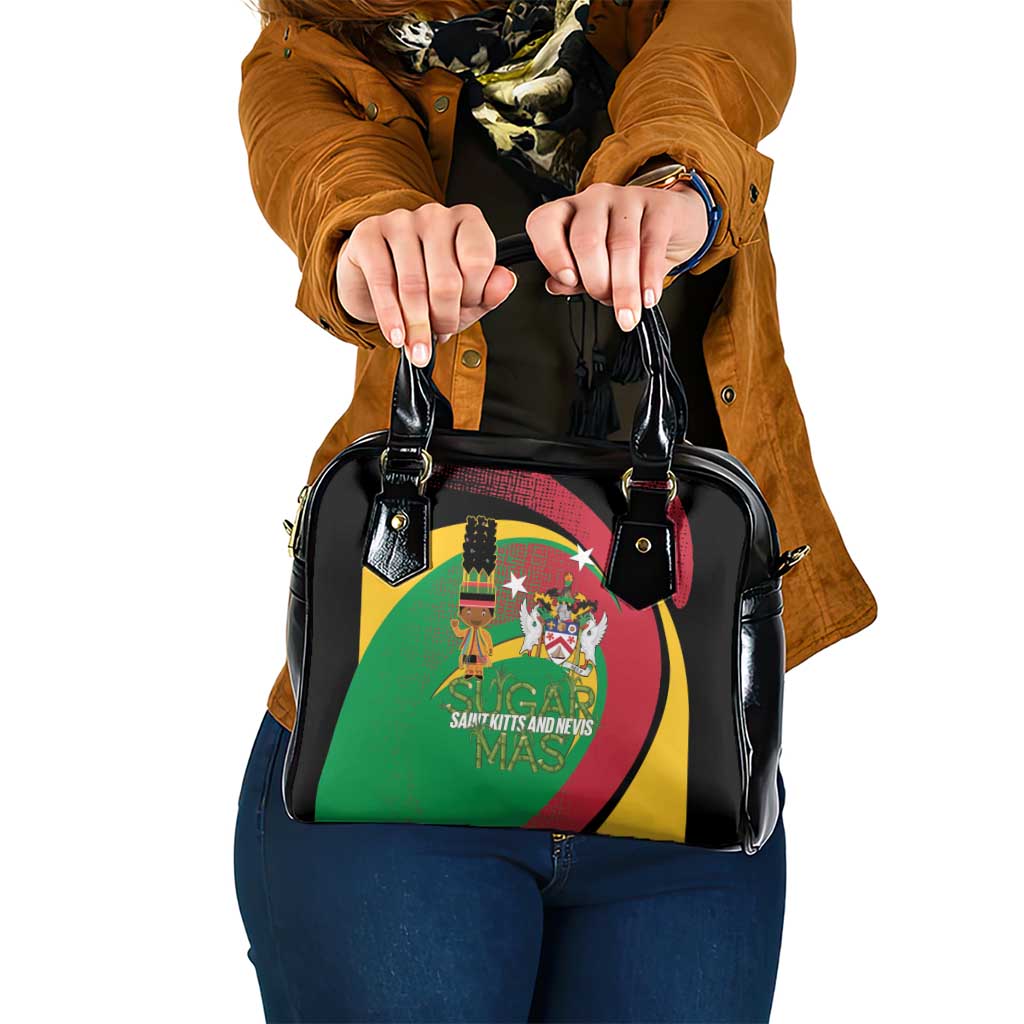 St Kitts and Nevis Sugar Mas Shoulder Handbag Caribbean Masquerade Flag Color - Wonder Print Shop