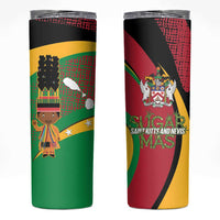 St Kitts and Nevis Sugar Mas Skinny Tumbler Caribbean Masquerade Flag Color - Wonder Print Shop
