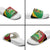 St Kitts and Nevis Sugar Mas Slide Sandals Caribbean Masquerade Flag Color - Wonder Print Shop
