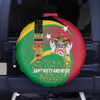 St Kitts and Nevis Sugar Mas Spare Tire Cover Caribbean Masquerade Flag Color - Wonder Print Shop