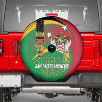 St Kitts and Nevis Sugar Mas Spare Tire Cover Caribbean Masquerade Flag Color - Wonder Print Shop