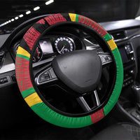 St Kitts and Nevis Sugar Mas Steering Wheel Cover Caribbean Masquerade Flag Color - Wonder Print Shop
