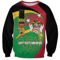 St Kitts and Nevis Sugar Mas Sweatshirt Caribbean Masquerade Flag Color - Wonder Print Shop