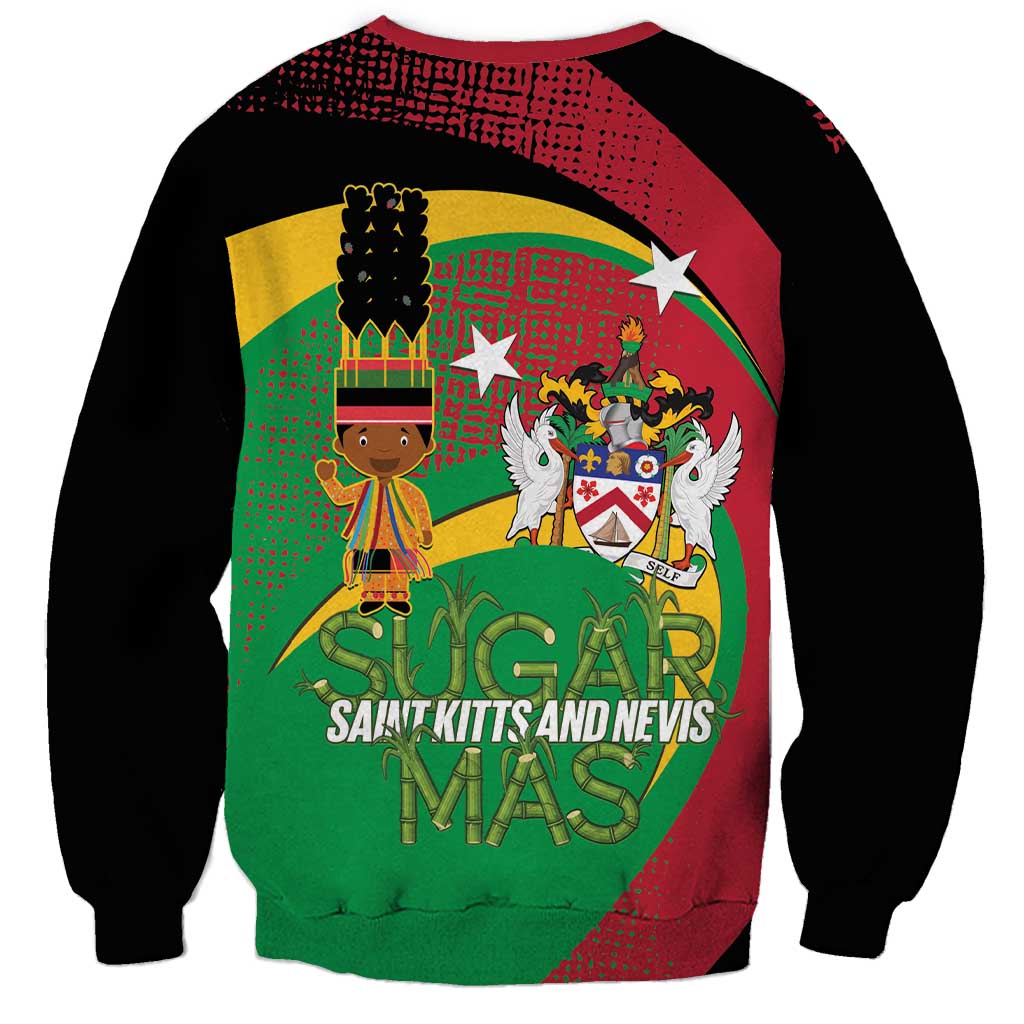 St Kitts and Nevis Sugar Mas Sweatshirt Caribbean Masquerade Flag Color - Wonder Print Shop