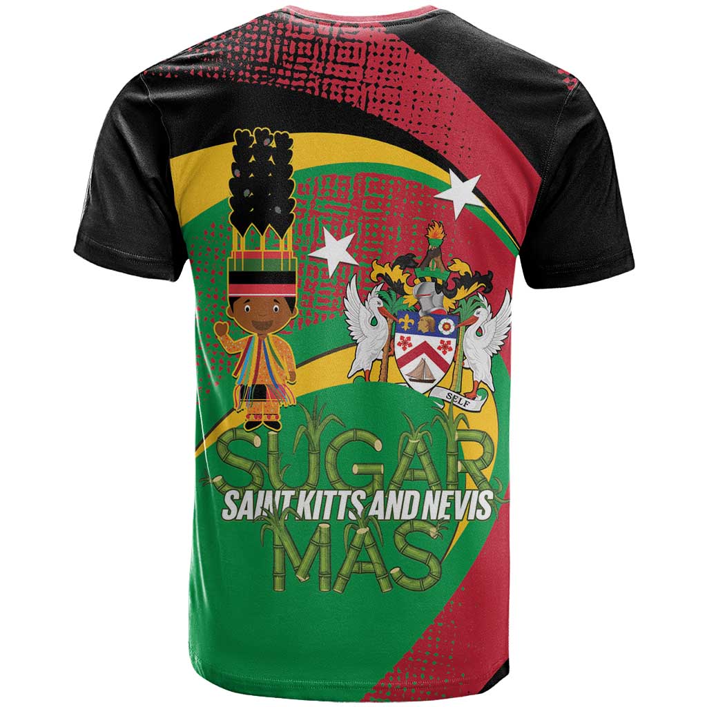 St Kitts and Nevis Sugar Mas T Shirt Caribbean Masquerade Flag Color - Wonder Print Shop