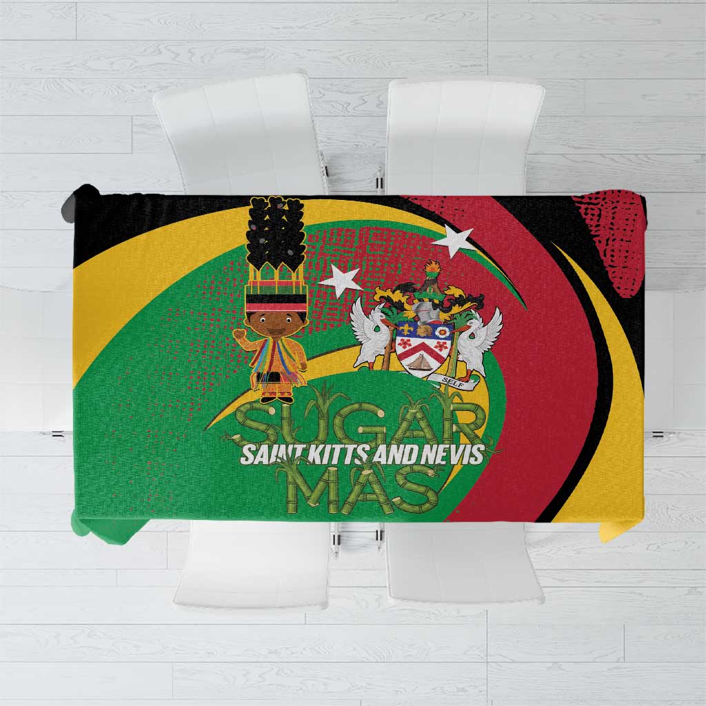 St Kitts and Nevis Sugar Mas Tablecloth Caribbean Masquerade Flag Color - Wonder Print Shop