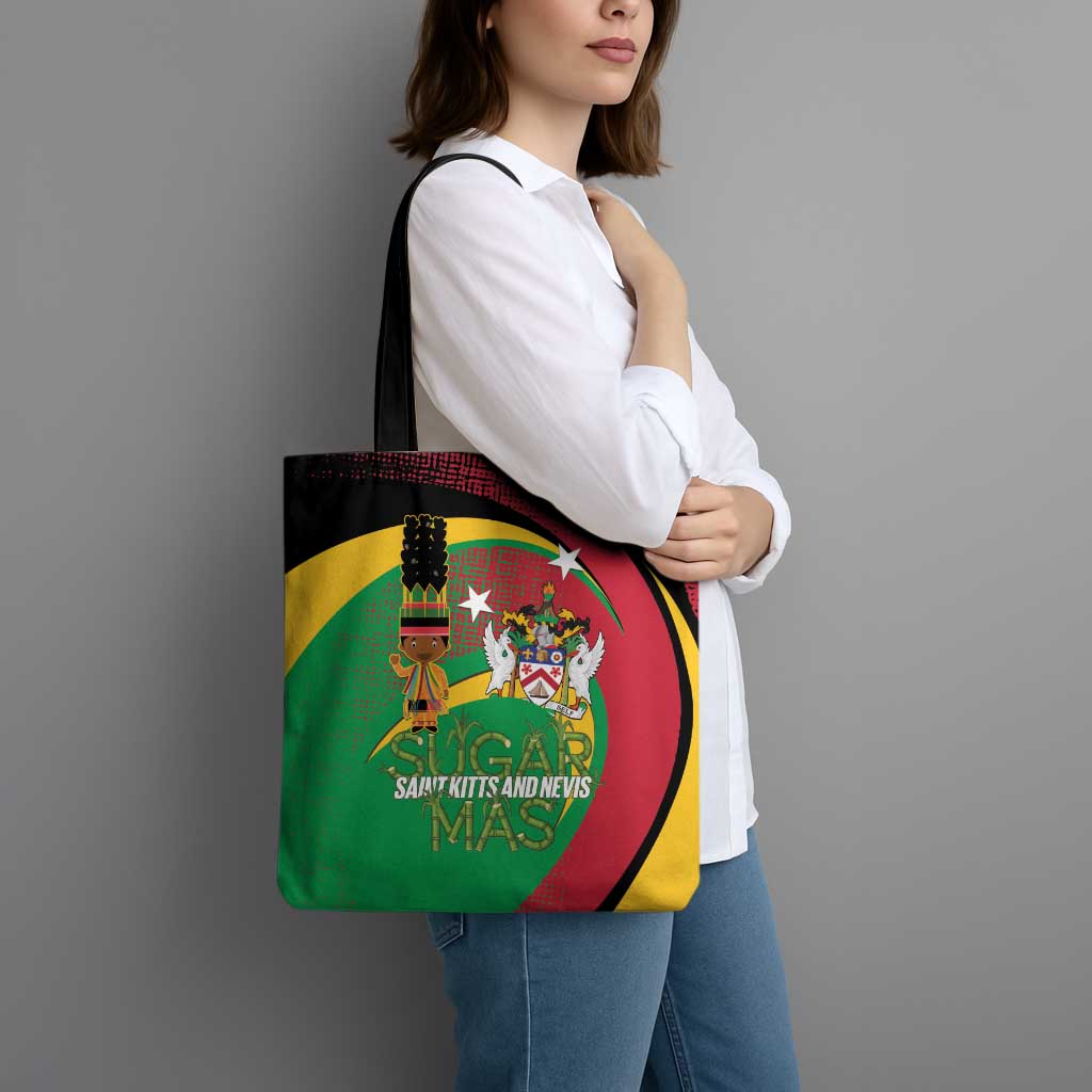 St Kitts and Nevis Sugar Mas Tote Bag Caribbean Masquerade Flag Color - Wonder Print Shop