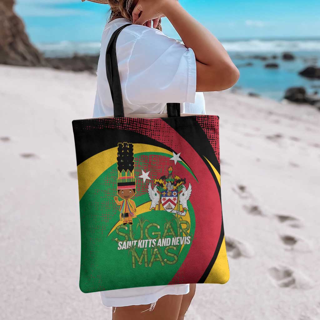 St Kitts and Nevis Sugar Mas Tote Bag Caribbean Masquerade Flag Color - Wonder Print Shop