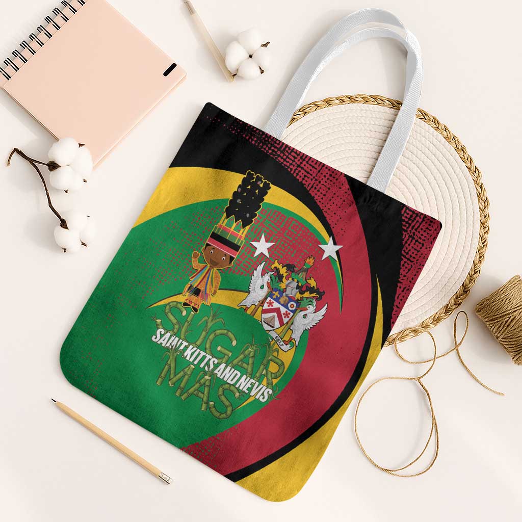 St Kitts and Nevis Sugar Mas Tote Bag Caribbean Masquerade Flag Color - Wonder Print Shop