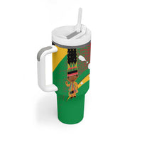St Kitts and Nevis Sugar Mas Tumbler With Handle Caribbean Masquerade Flag Color - Wonder Print Shop