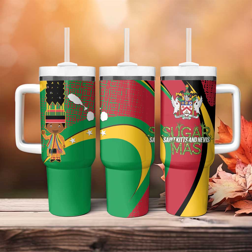St Kitts and Nevis Sugar Mas Tumbler With Handle Caribbean Masquerade Flag Color - Wonder Print Shop