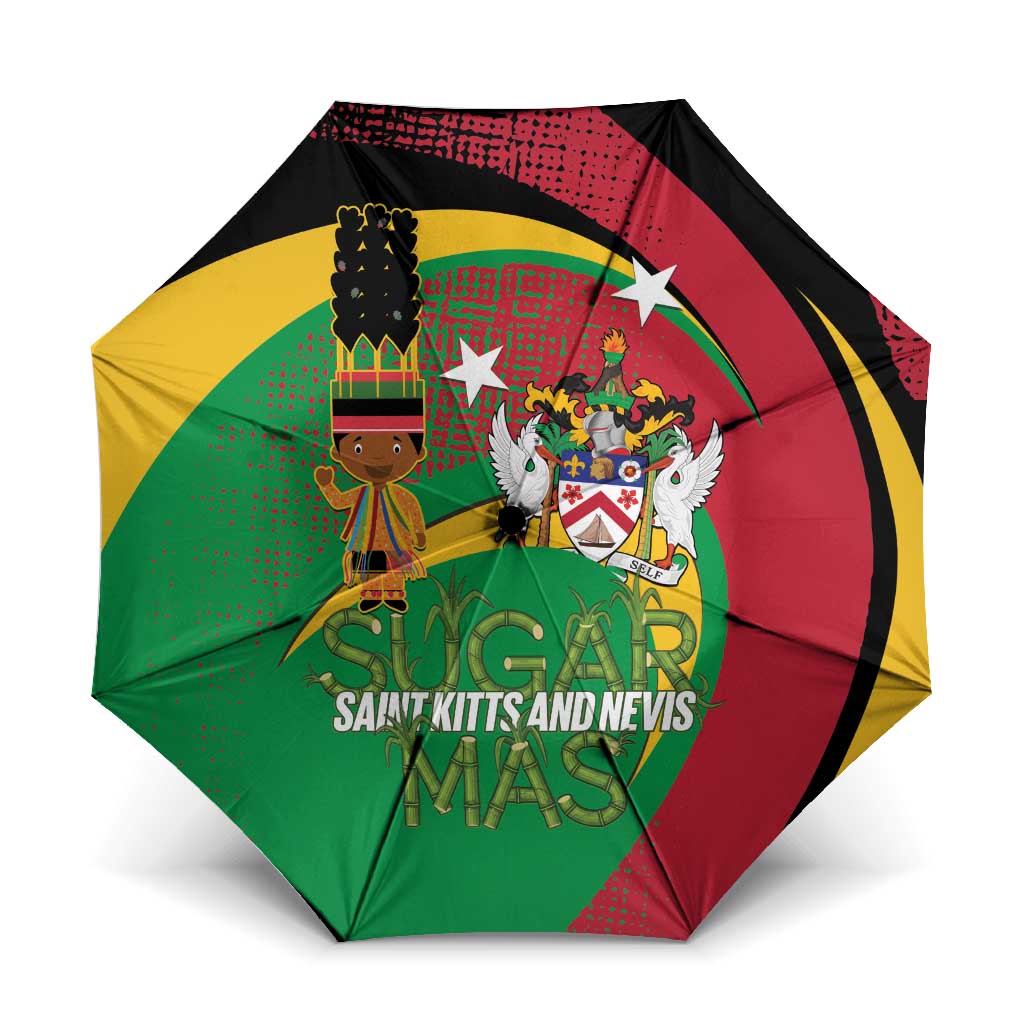 St Kitts and Nevis Sugar Mas Umbrella Caribbean Masquerade Flag Color - Wonder Print Shop