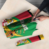 St Kitts and Nevis Sugar Mas Umbrella Caribbean Masquerade Flag Color - Wonder Print Shop