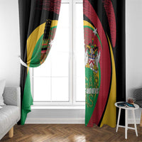 St Kitts and Nevis Sugar Mas Window Curtain Caribbean Masquerade Flag Color - Wonder Print Shop