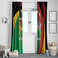 St Kitts and Nevis Sugar Mas Window Curtain Caribbean Masquerade Flag Color - Wonder Print Shop