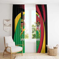 St Kitts and Nevis Sugar Mas Window Curtain Caribbean Masquerade Flag Color - Wonder Print Shop