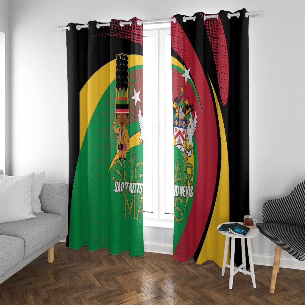 St Kitts and Nevis Sugar Mas Window Curtain Caribbean Masquerade Flag Color - Wonder Print Shop