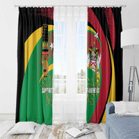 St Kitts and Nevis Sugar Mas Window Curtain Caribbean Masquerade Flag Color - Wonder Print Shop
