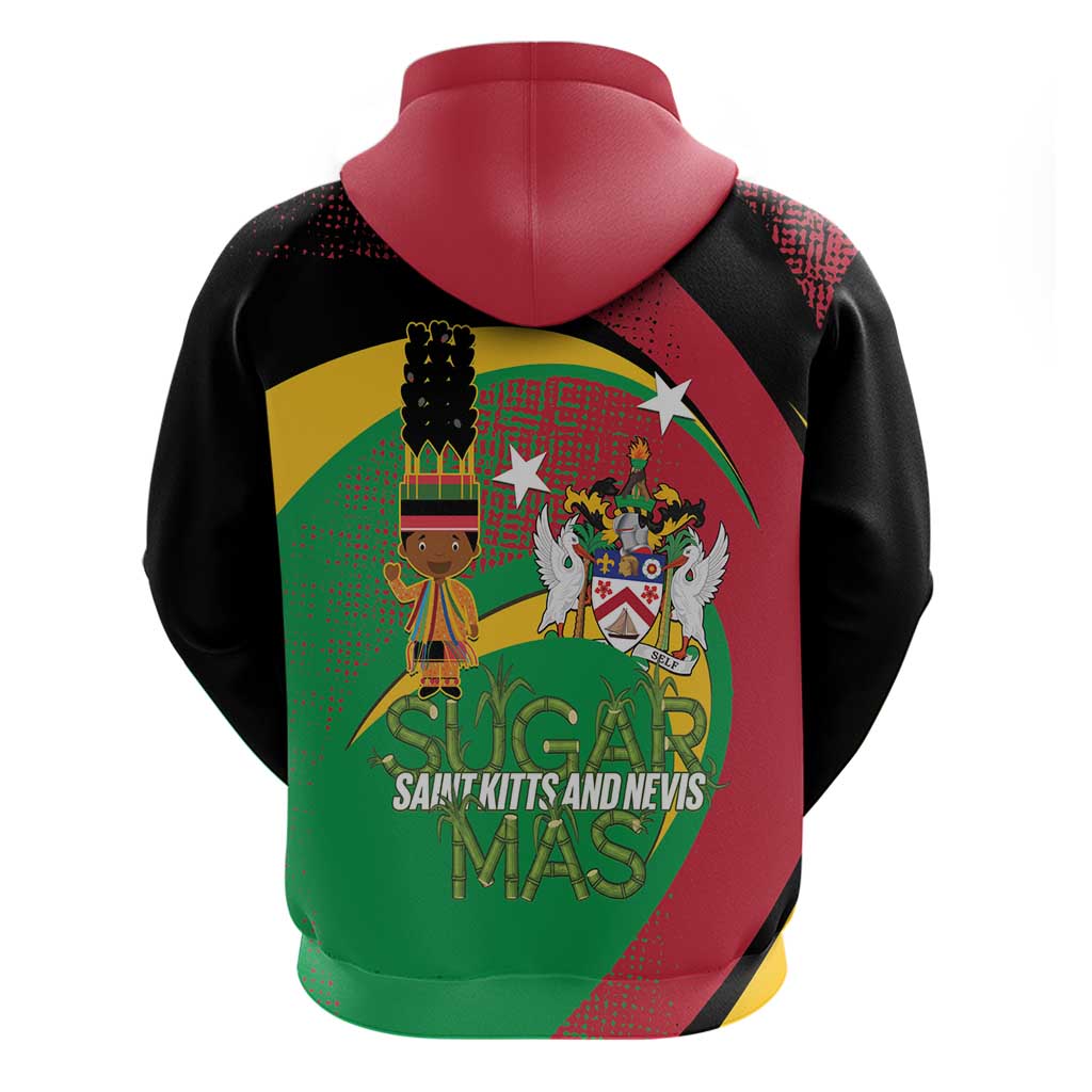 St Kitts and Nevis Sugar Mas Zip Hoodie Caribbean Masquerade Flag Color - Wonder Print Shop