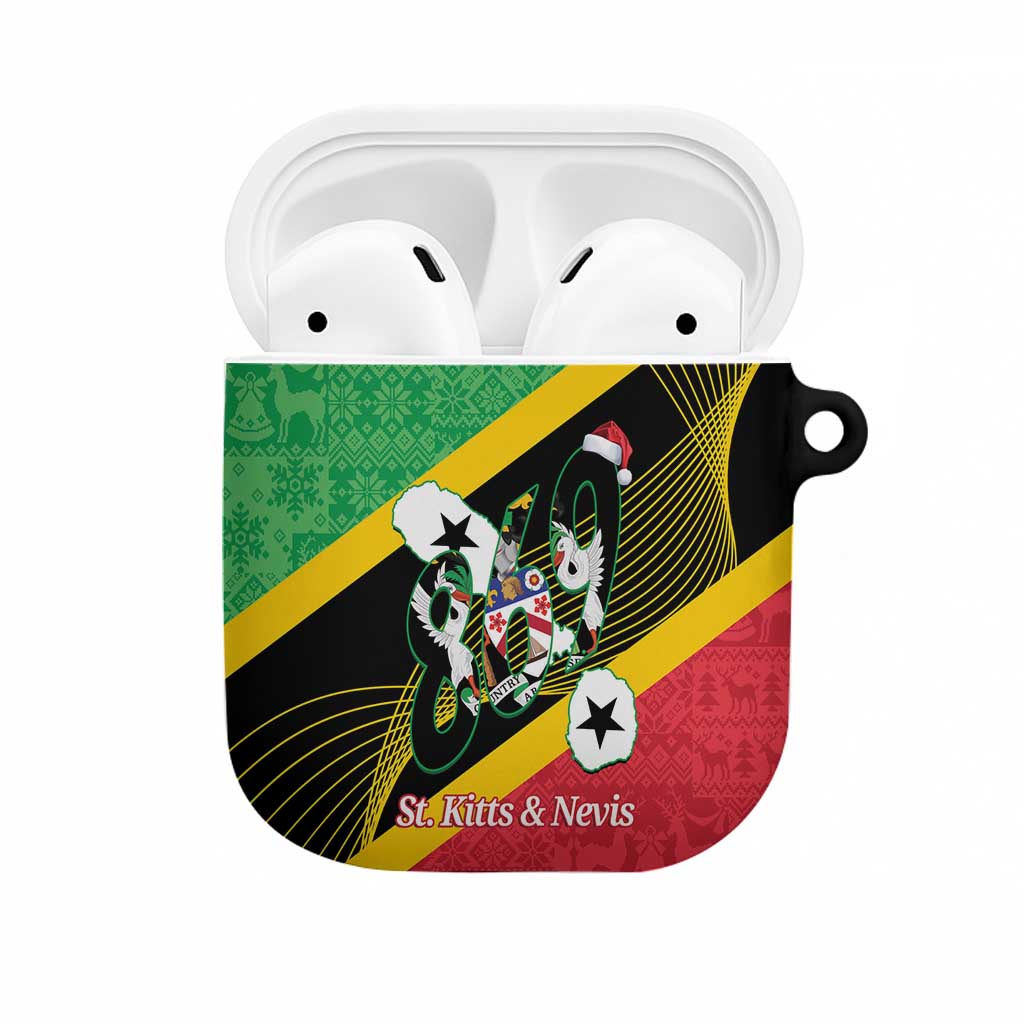 St Kitts and Nevis Christmas AirPods Case 869 Proud With Map - Wonder Print Shop