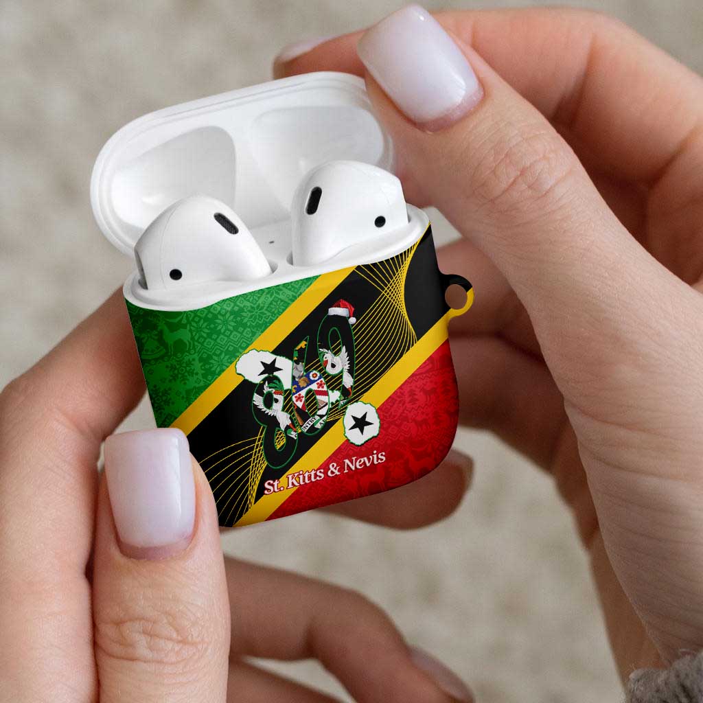 St Kitts and Nevis Christmas AirPods Case 869 Proud With Map - Wonder Print Shop