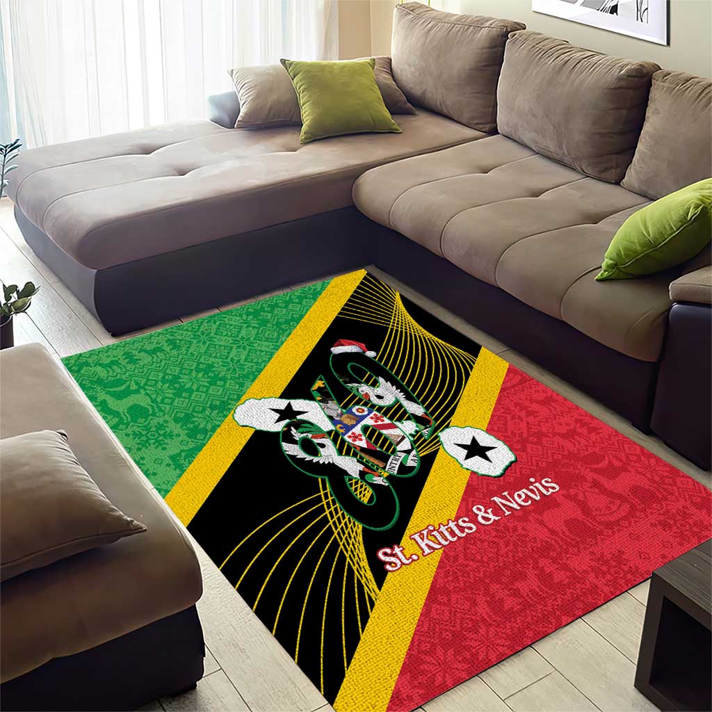 St Kitts and Nevis Christmas Area Rug 869 Proud With Map - Wonder Print Shop