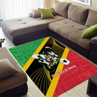 St Kitts and Nevis Christmas Area Rug 869 Proud With Map - Wonder Print Shop