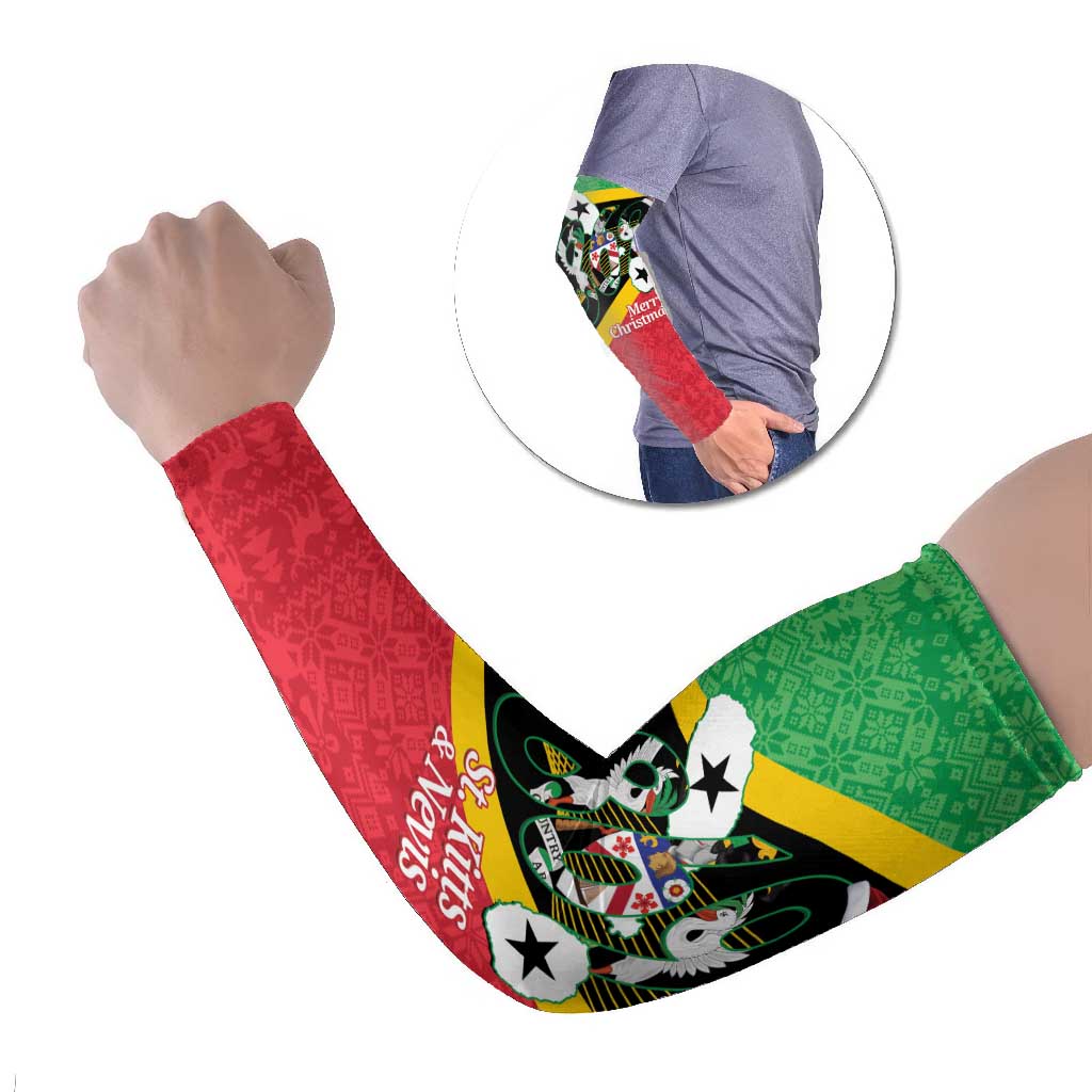 St Kitts and Nevis Christmas Arm Sleeves 869 Proud With Map - Wonder Print Shop