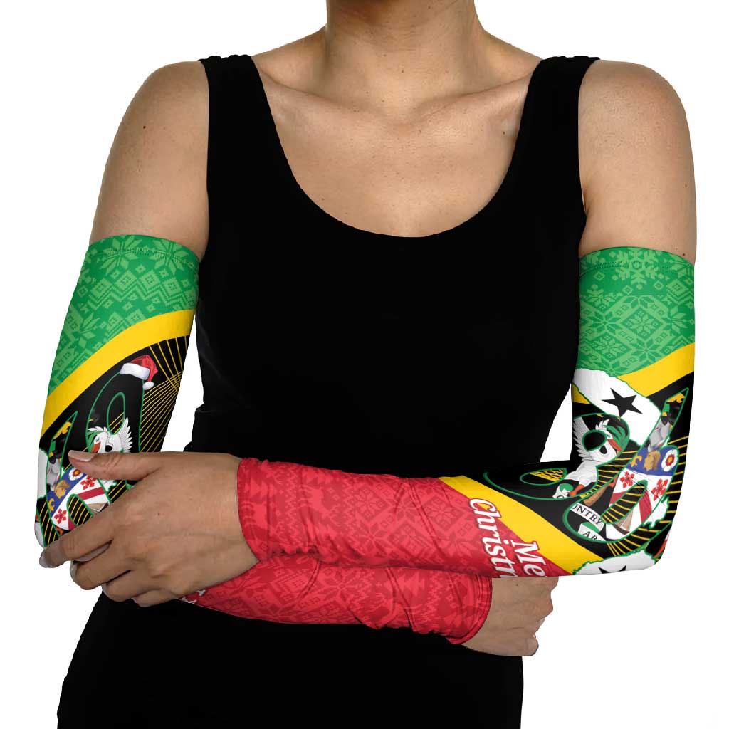 St Kitts and Nevis Christmas Arm Sleeves 869 Proud With Map - Wonder Print Shop