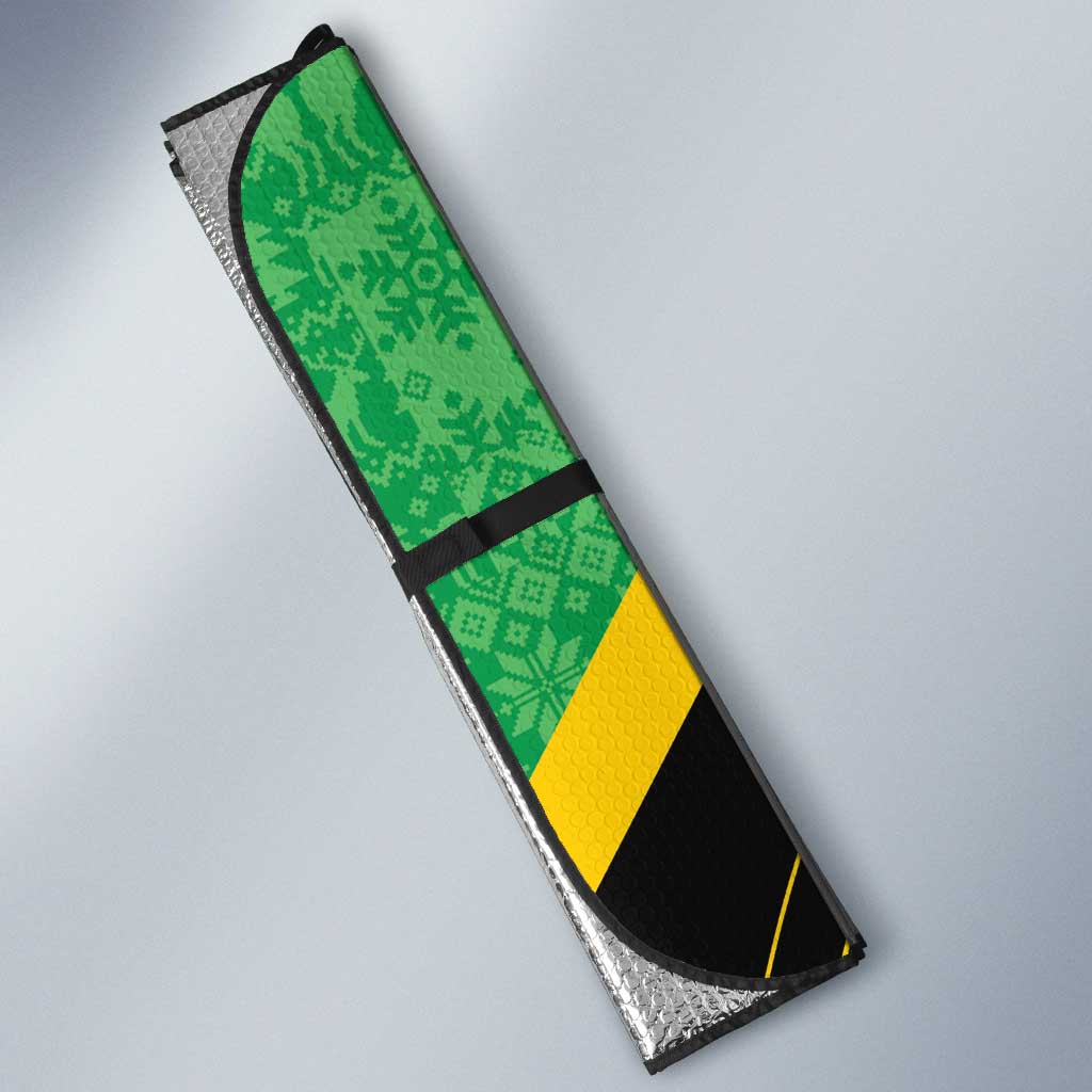 St Kitts and Nevis Christmas Auto Sun Shade 869 Proud With Map - Wonder Print Shop