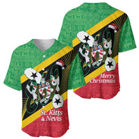 St Kitts and Nevis Christmas Baseball Jersey 869 Proud With Map - Wonder Print Shop