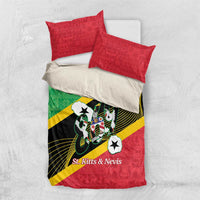 St Kitts and Nevis Christmas Bedding Set 869 Proud With Map - Wonder Print Shop
