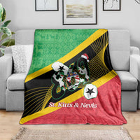 St Kitts and Nevis Christmas Blanket 869 Proud With Map - Wonder Print Shop