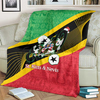 St Kitts and Nevis Christmas Blanket 869 Proud With Map - Wonder Print Shop