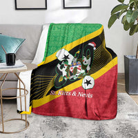 St Kitts and Nevis Christmas Blanket 869 Proud With Map - Wonder Print Shop