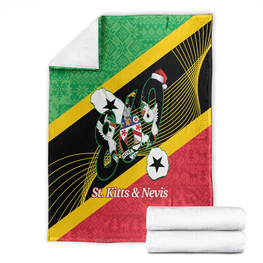 St Kitts and Nevis Christmas Blanket 869 Proud With Map - Wonder Print Shop