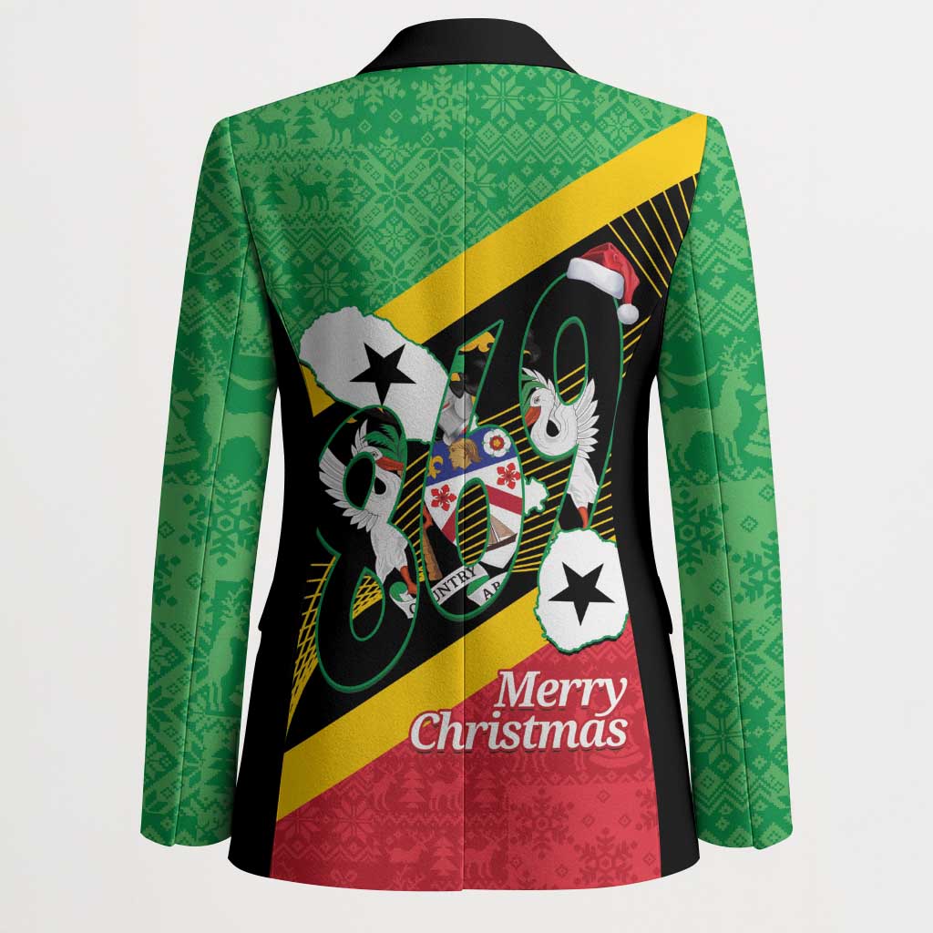 St Kitts and Nevis Christmas Blazer 869 Proud With Map - Wonder Print Shop