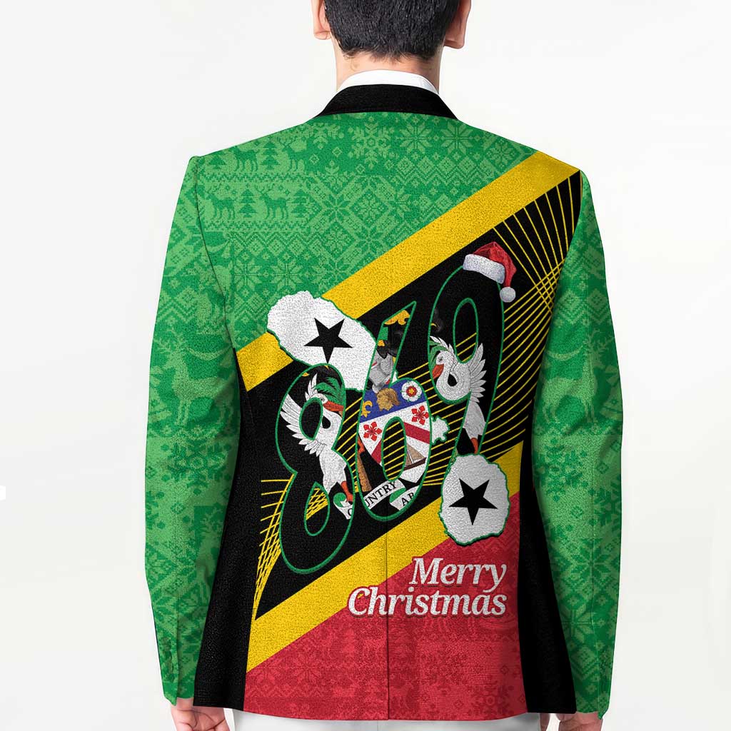 St Kitts and Nevis Christmas Blazer 869 Proud With Map - Wonder Print Shop
