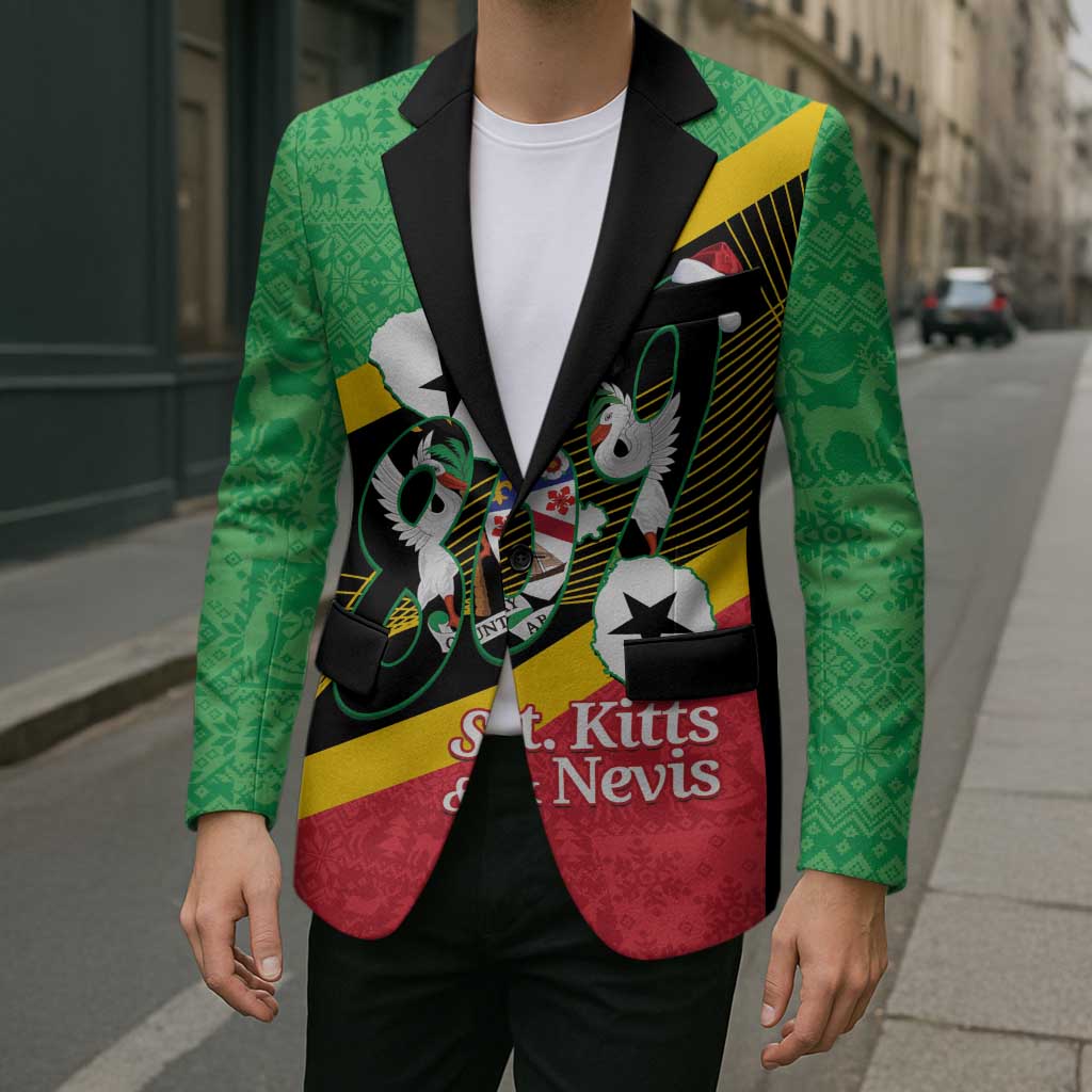 St Kitts and Nevis Christmas Blazer 869 Proud With Map - Wonder Print Shop