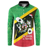 St Kitts and Nevis Christmas Button Sweatshirt 869 Proud With Map - Wonder Print Shop