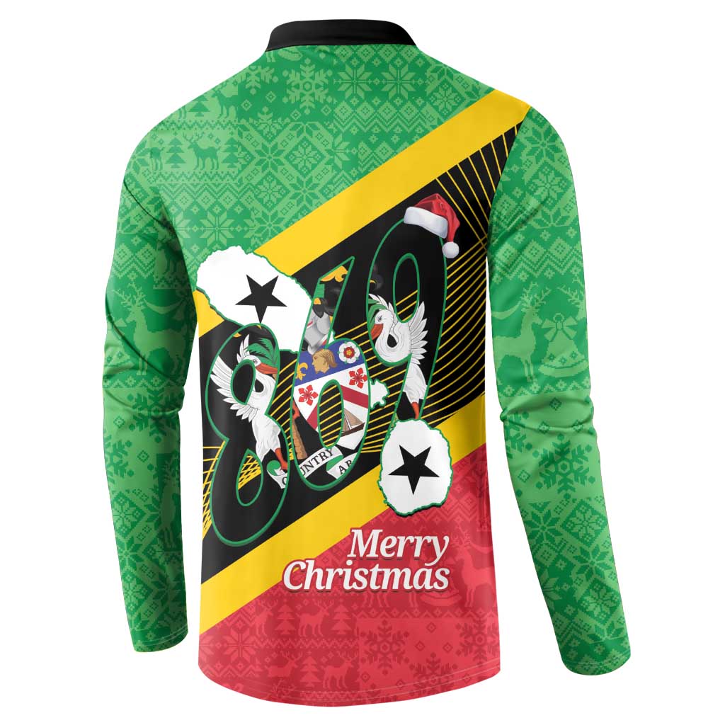St Kitts and Nevis Christmas Button Sweatshirt 869 Proud With Map - Wonder Print Shop