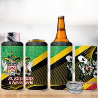 St Kitts and Nevis Christmas 4 in 1 Can Cooler Tumbler 869 Proud With Map - Wonder Print Shop