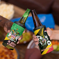 St Kitts and Nevis Christmas 4 in 1 Can Cooler Tumbler 869 Proud With Map - Wonder Print Shop