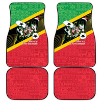 St Kitts and Nevis Christmas Car Mats 869 Proud With Map - Wonder Print Shop