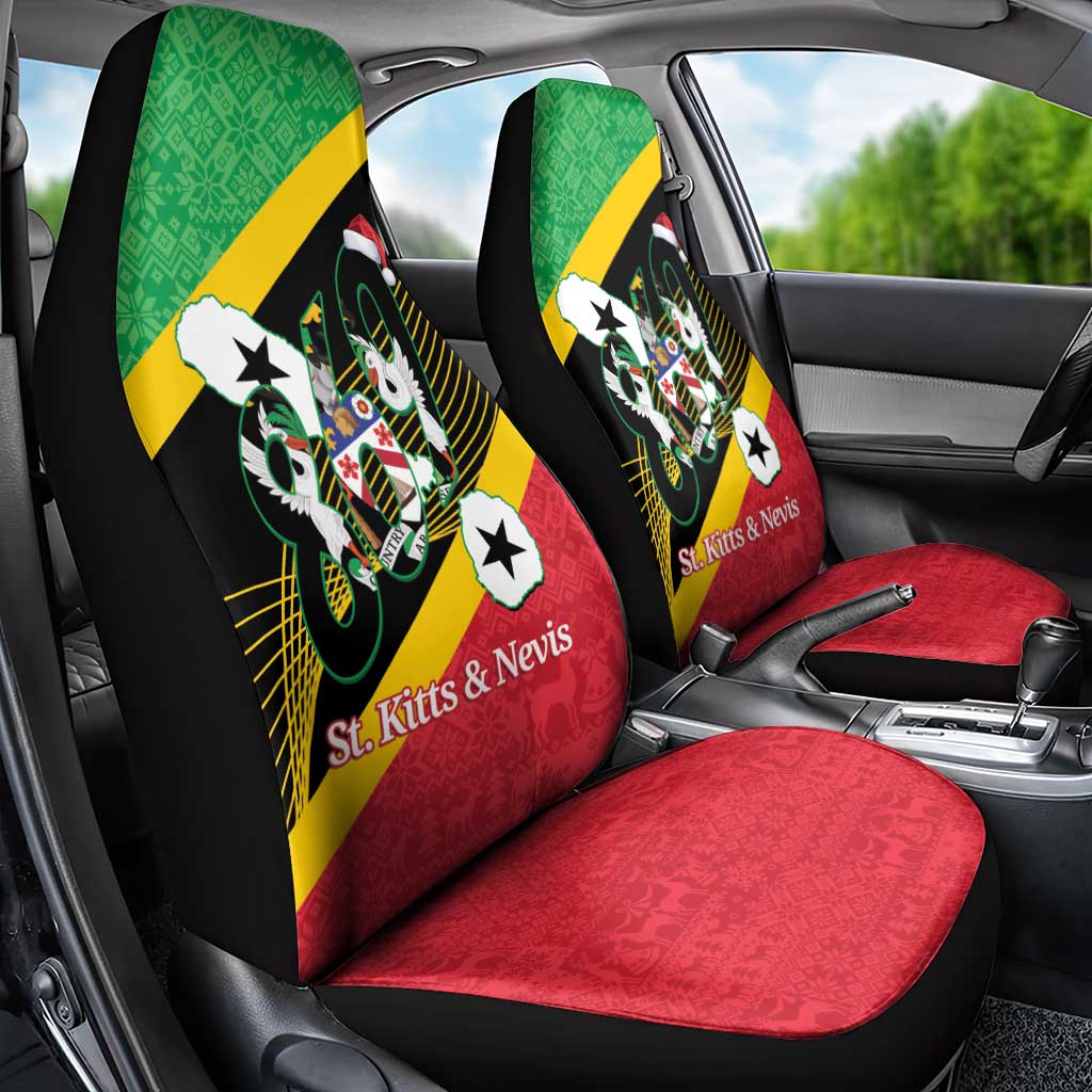 St Kitts and Nevis Christmas Car Seat Cover 869 Proud With Map - Wonder Print Shop