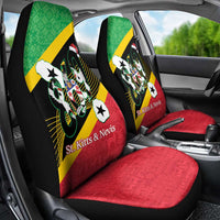 St Kitts and Nevis Christmas Car Seat Cover 869 Proud With Map - Wonder Print Shop