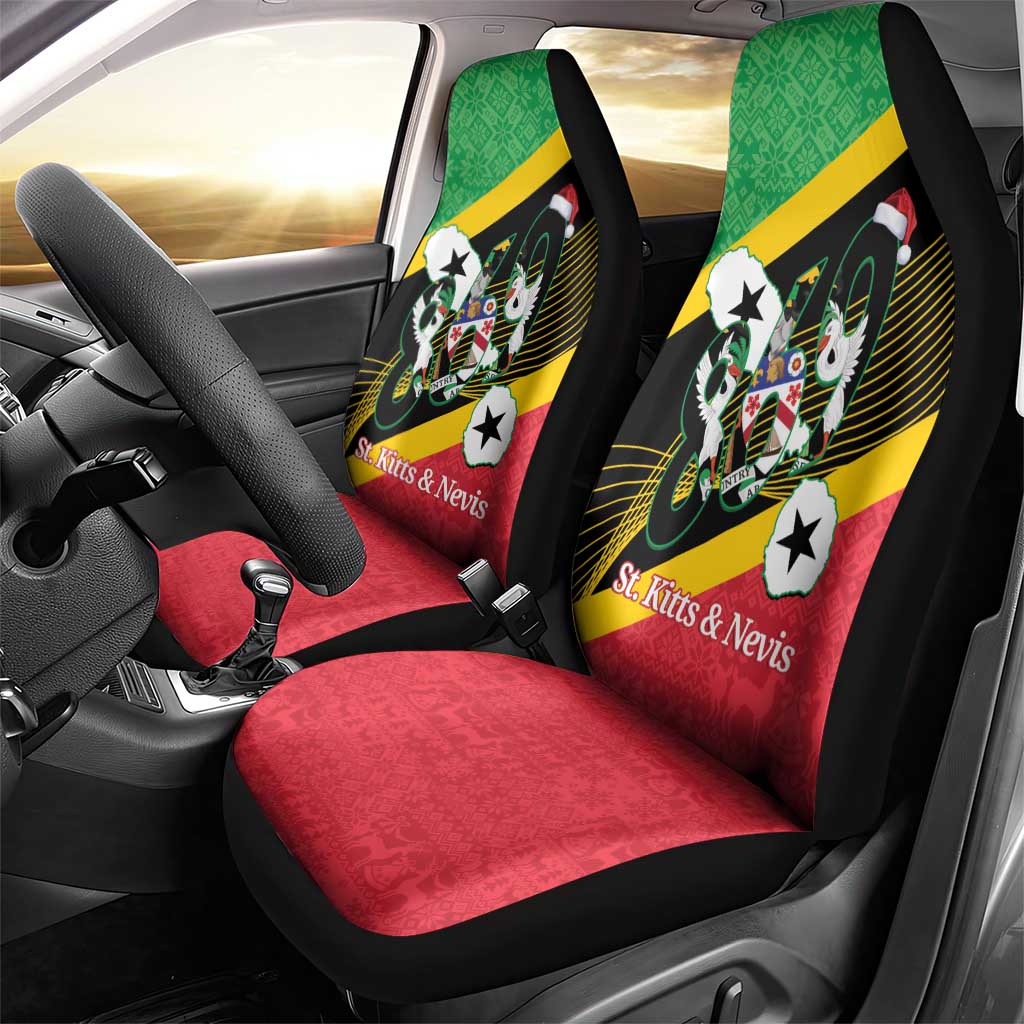St Kitts and Nevis Christmas Car Seat Cover 869 Proud With Map - Wonder Print Shop